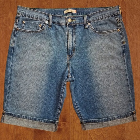 levi's denim bermuda shorts